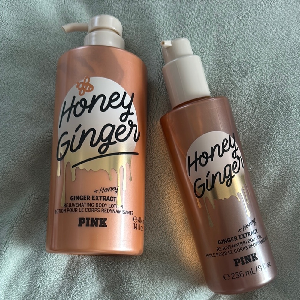 VS PINK Honey Ginger Lotion & Oil Set